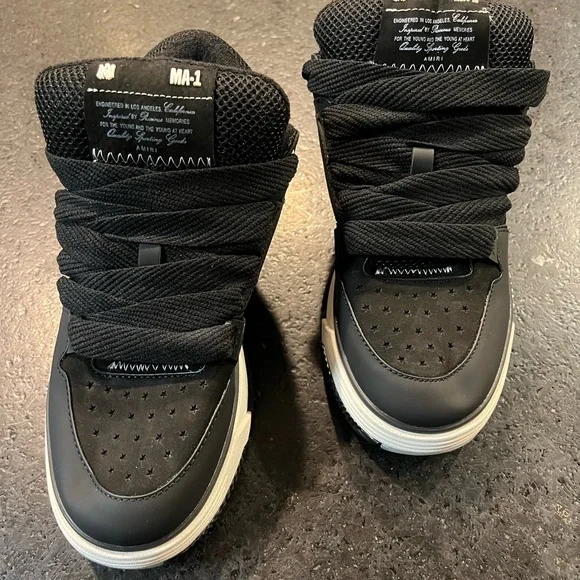 AMIRI Black Mesh Women's Sneakers - Picture 2 of 7